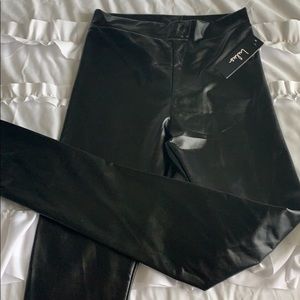 Vegan leather leggings